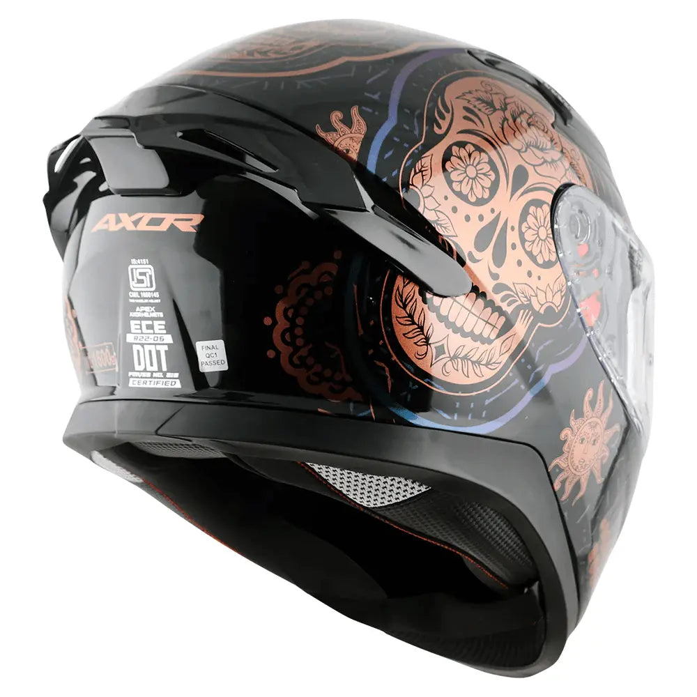 AXOR Helmets APEX TRANCE CASCHI INTEGRALE NERO ORO 