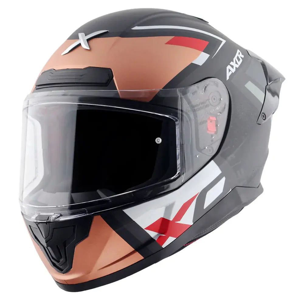AXOR Helmets SABER X SPORTS CASCHI NERO ARANCIONE OPACO 