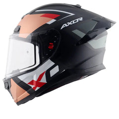 AXOR Helmets SABER X SPORTS CASCHI NERO ARANCIONE OPACO 