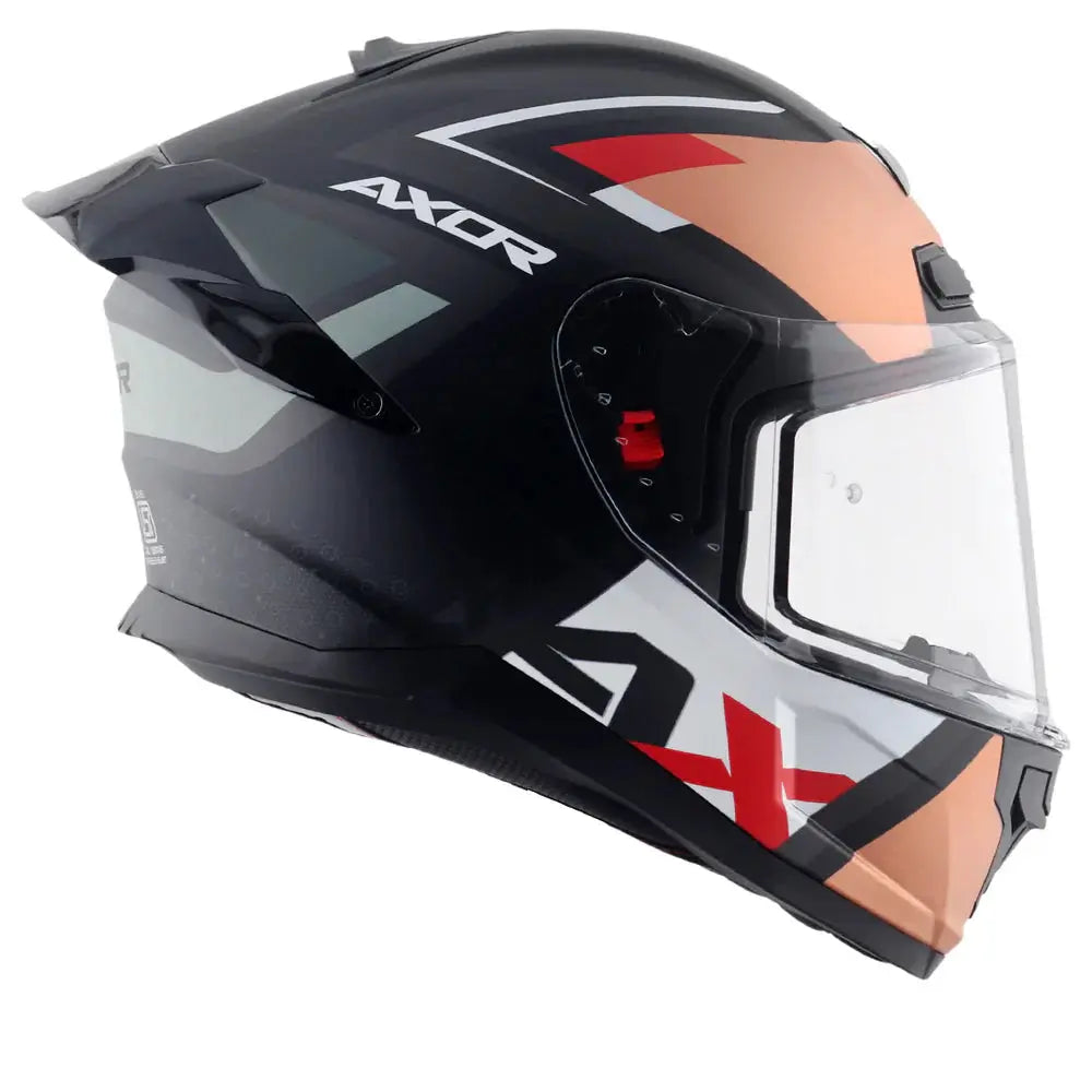 AXOR Helmets SABER X SPORTS CASCHI NERO ARANCIONE OPACO 