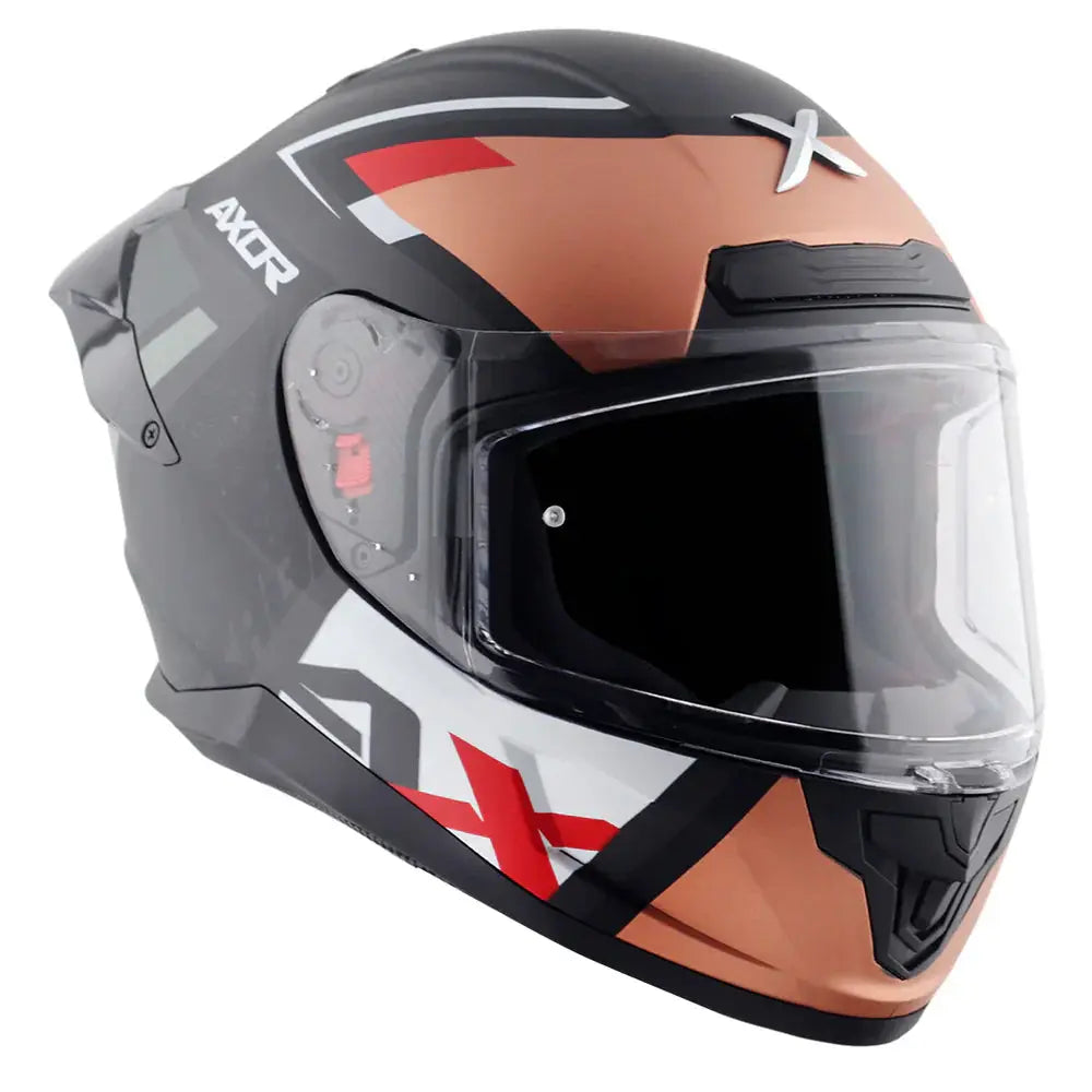 AXOR Helmets SABER X SPORTS CASCHI NERO ARANCIONE OPACO 