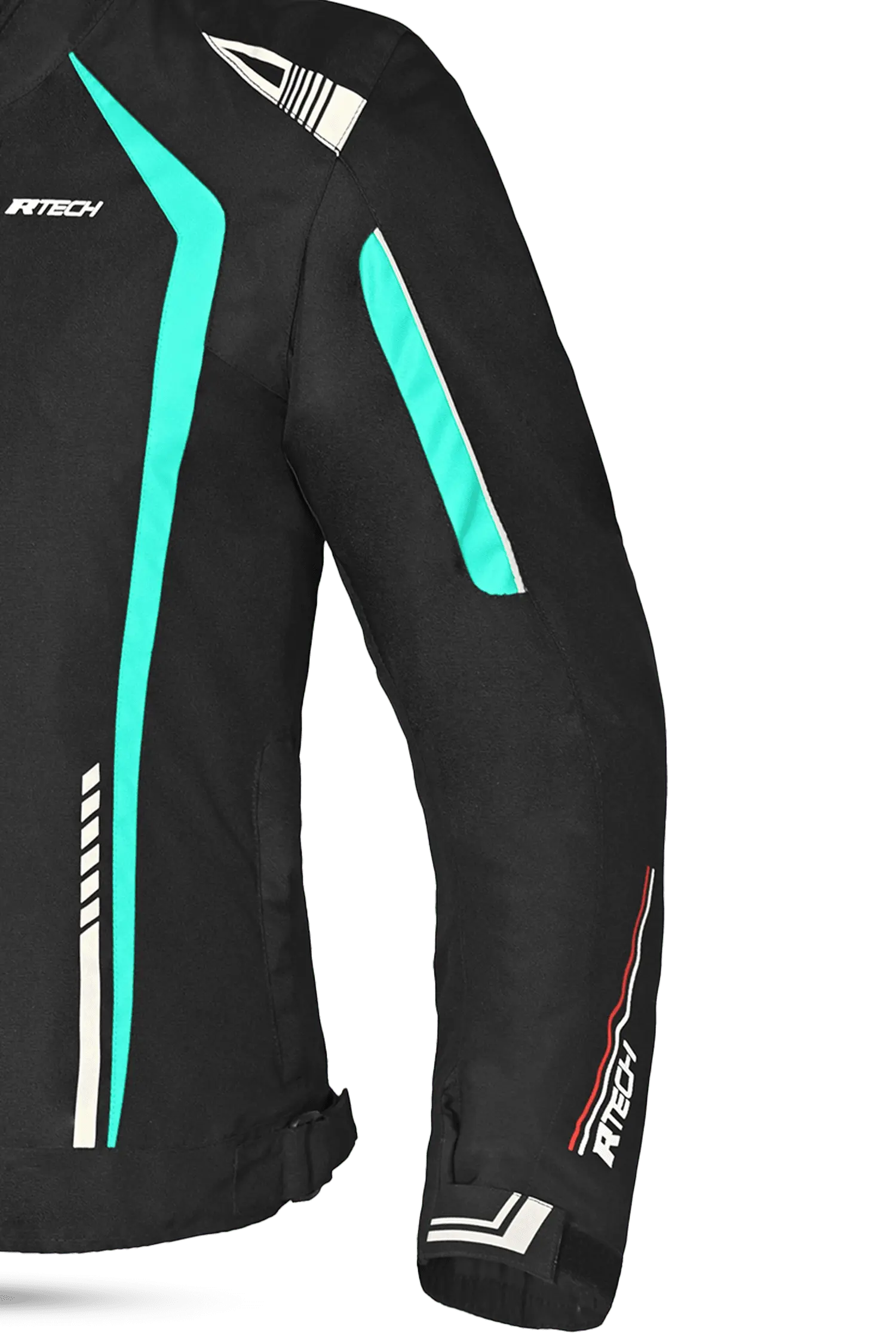 R-Tech Marshal Giacca da donna Moto Nero/Turquesa
