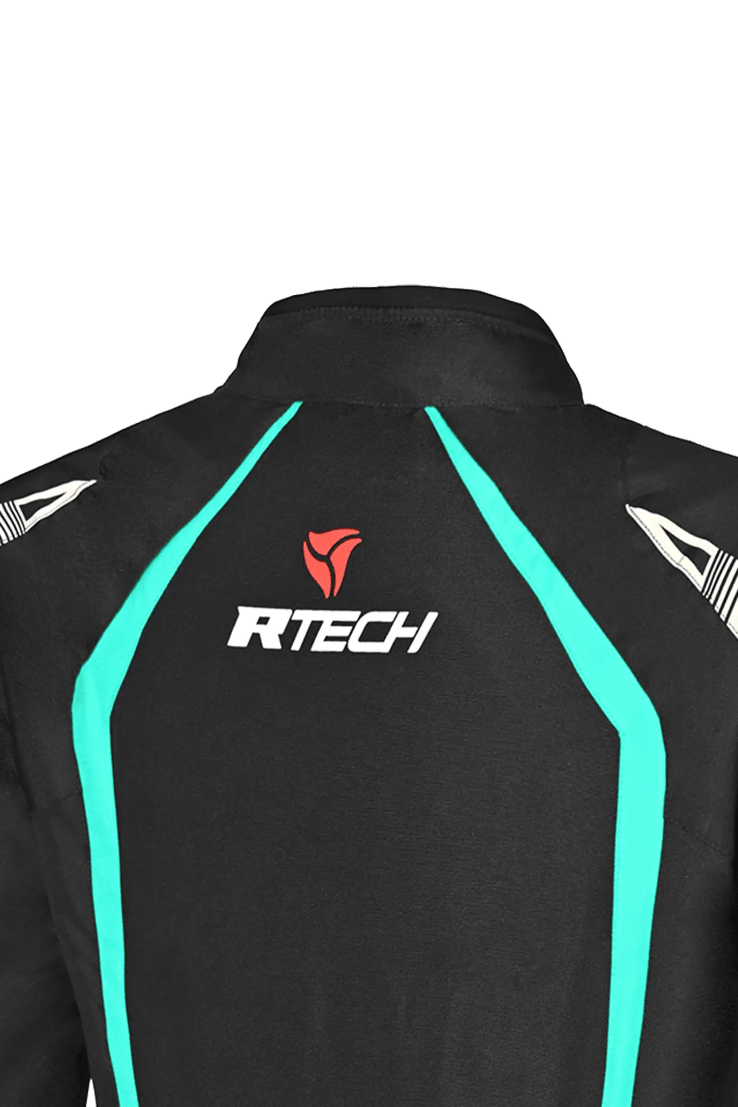 R-Tech Marshal Giacca da donna Moto Nero/Turquesa
