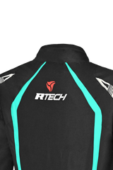 R-Tech Marshal Giacca da donna Moto Nero/Turquesa
