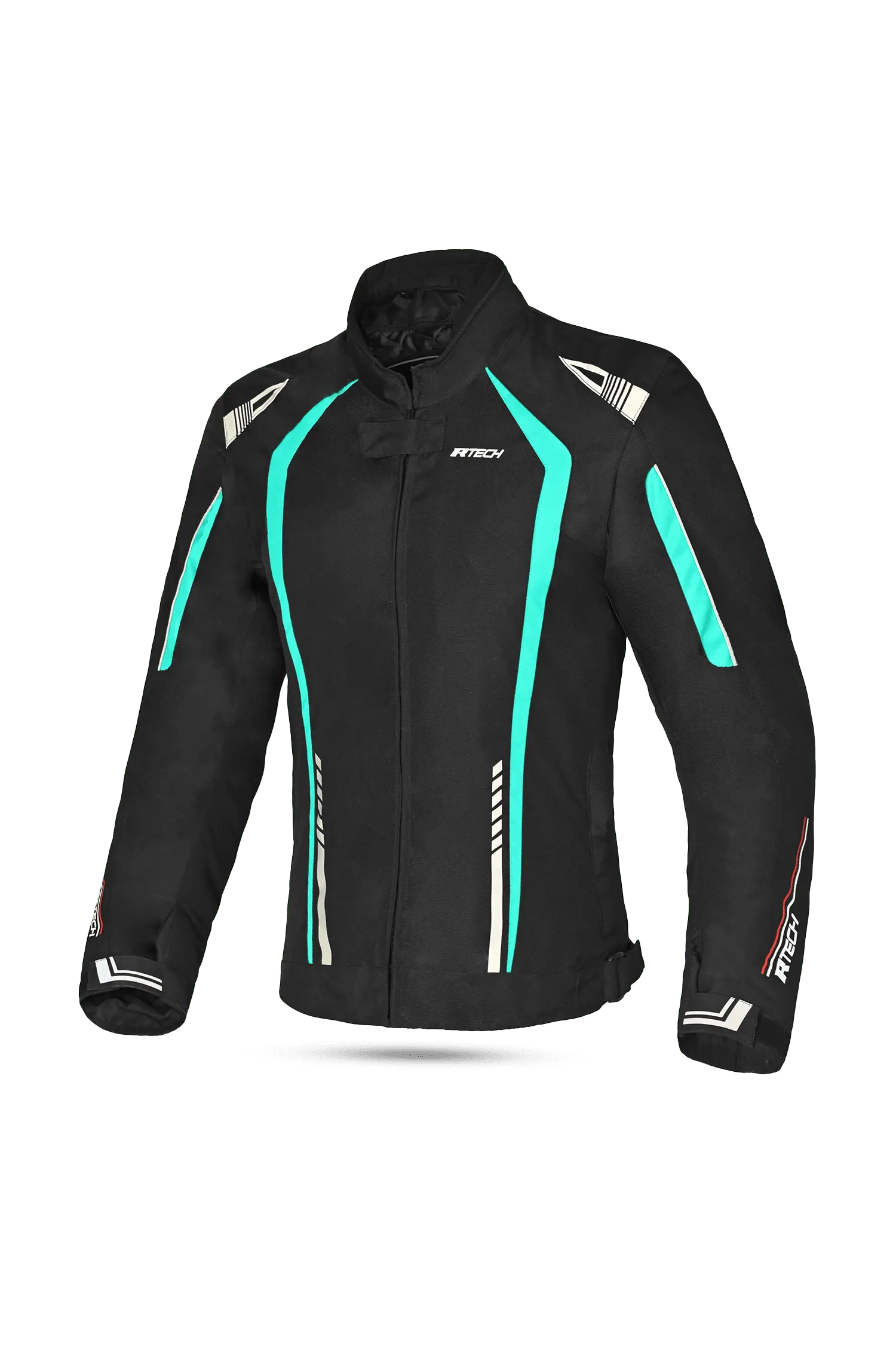 R-Tech Marshal Giacca da donna Moto Nero/Turquesa
