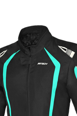 R-Tech Marshal Giacca da donna Moto Nero/Turquesa
