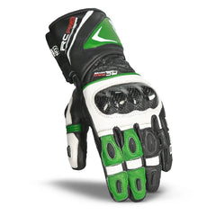 Bela Rocket Long Nero/verde Guanto da Motociclista 