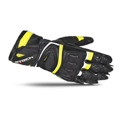 R-Tech Robo Men Nero/Giallo/Flu Guanti da Corsa in Pelle 
