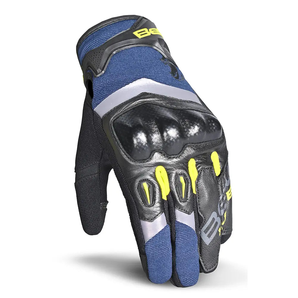BELA - GUANTES Textil DARING Man Azul/Amarillo/Negro front