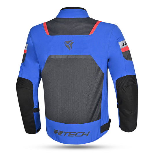 R-Tech Spiral Mesh Summer Fabric Motorcycle Jacket BLUE/GREY/RED – Yamoto.it