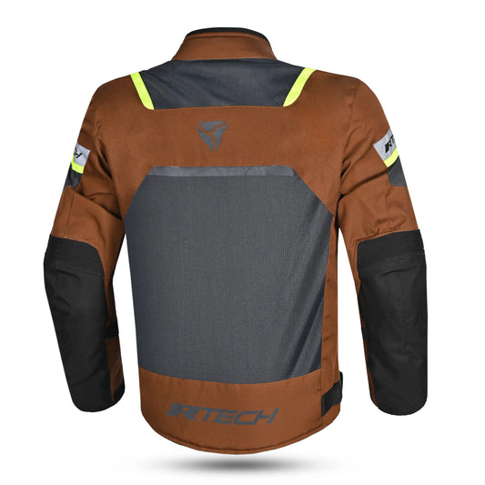 R-Tech Spiral Mesh  Giacca Estiva in Tessuto Moto -camuffamento marrone/Grigio/Giallo Fluo back