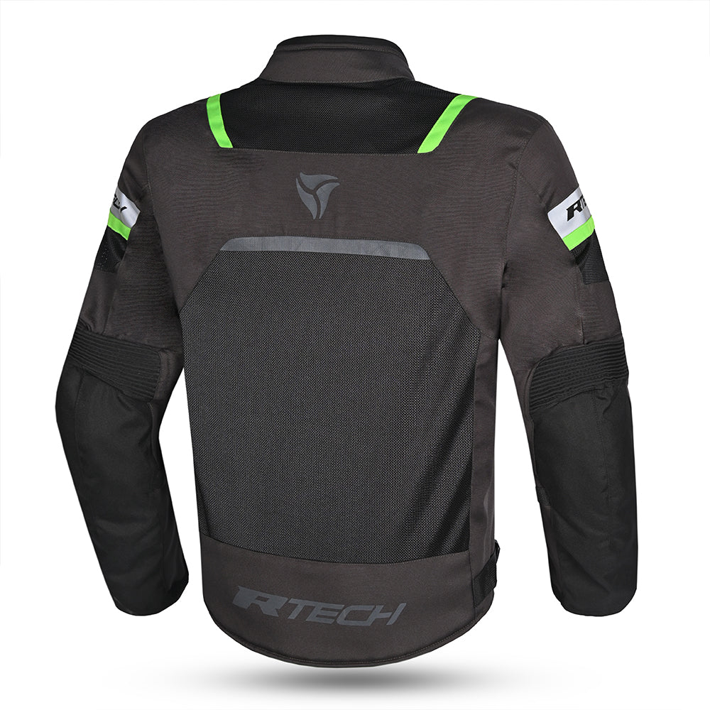R-TECH SPIRAL MESH CHAQUETA DE MOTO DE HOMBRE TEXTIL  MUD NEGRO VERDE 