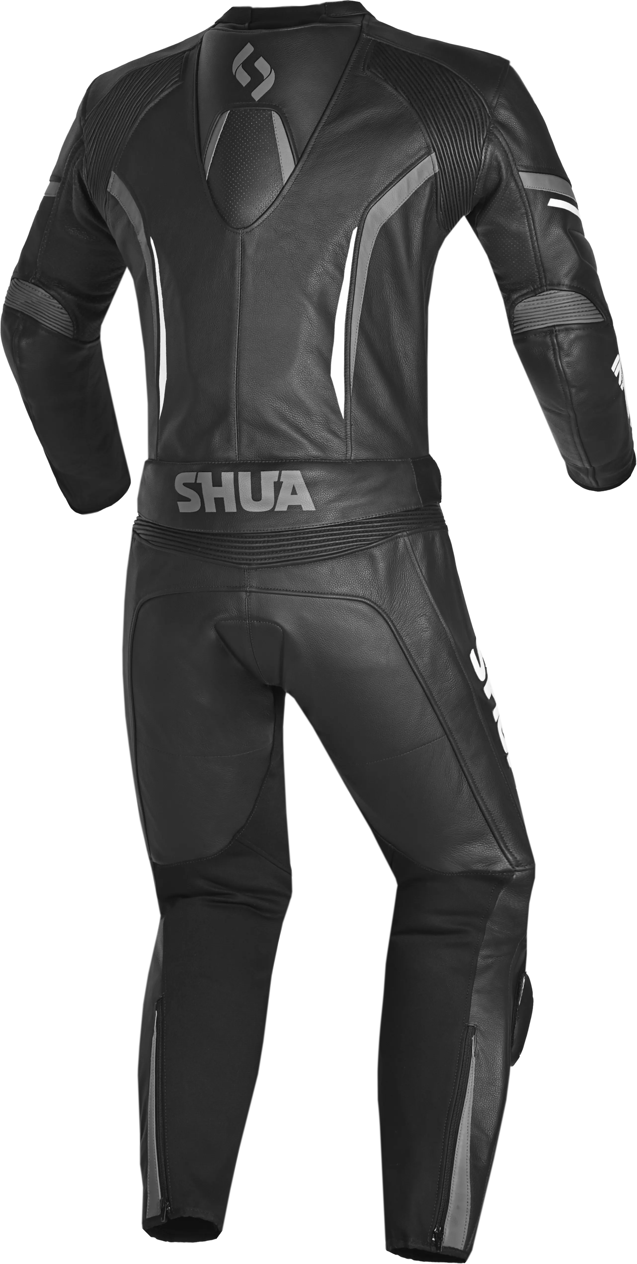 SHUA INFINITY TUTA MOTO 2 PC UOMO NERO BIANCO ANTRACITE 