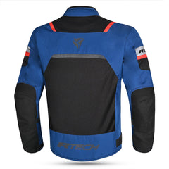 R-TECH SPIRAL MESH CHAQUETA DE MOTO DE HOMBRE TEXTIL  AZUL NEGRO ROJO 