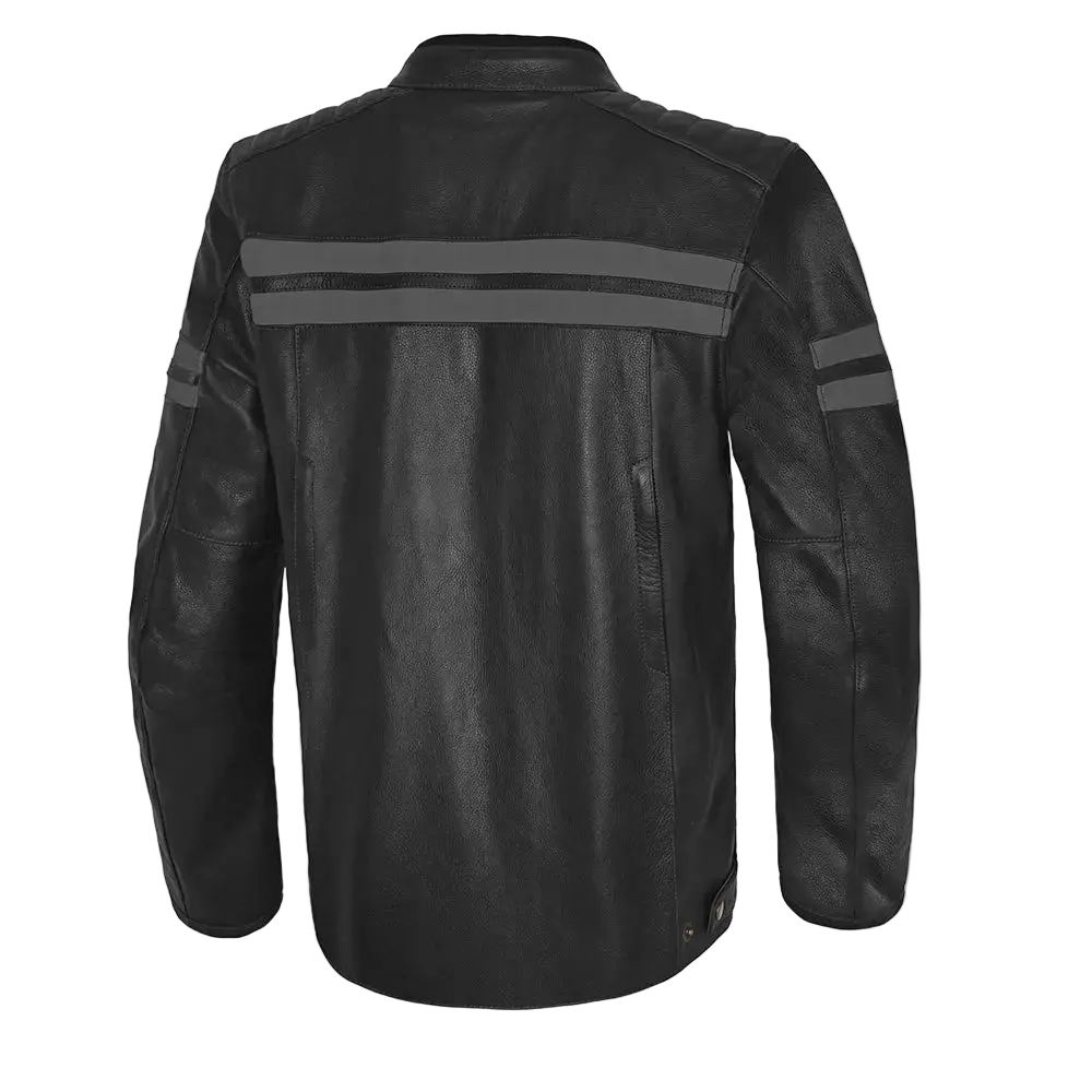 Giacca pelle BELA Stark 4 stagioni Nero/Gris 