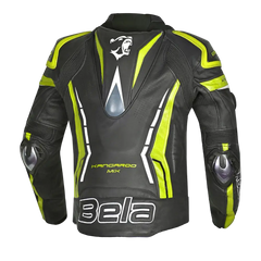 Bela Rocket Nero Giallo Men Giacca (Pelle Di Canguro Mix) 