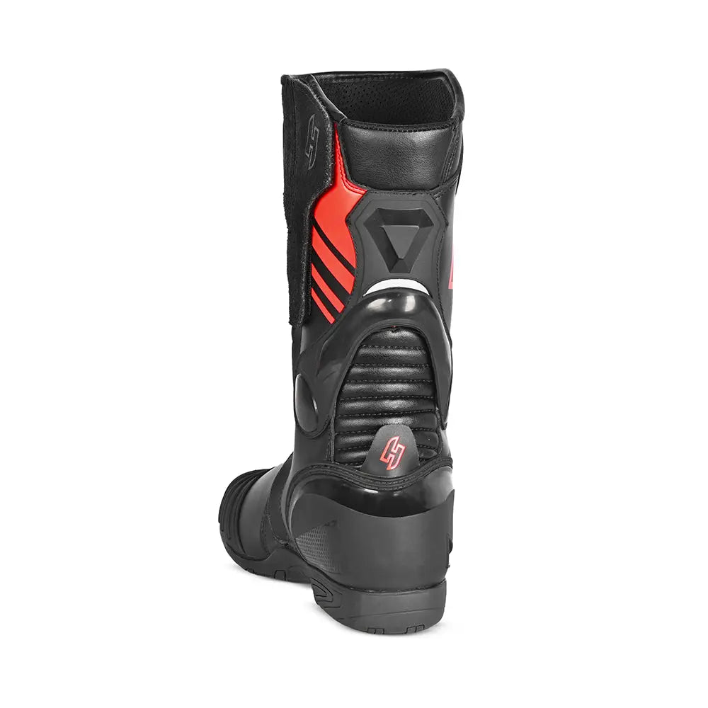 Shua Super Tech Stivale da moto da corsa /Pista- Nero/Rosso 