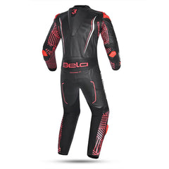BELA NorthStar 1PC tute da corsa moto Nero rosso 