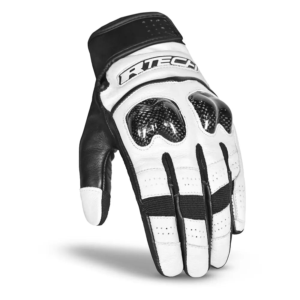 R-Tech Falcon Guanti Per Moto Nero Blanco front
