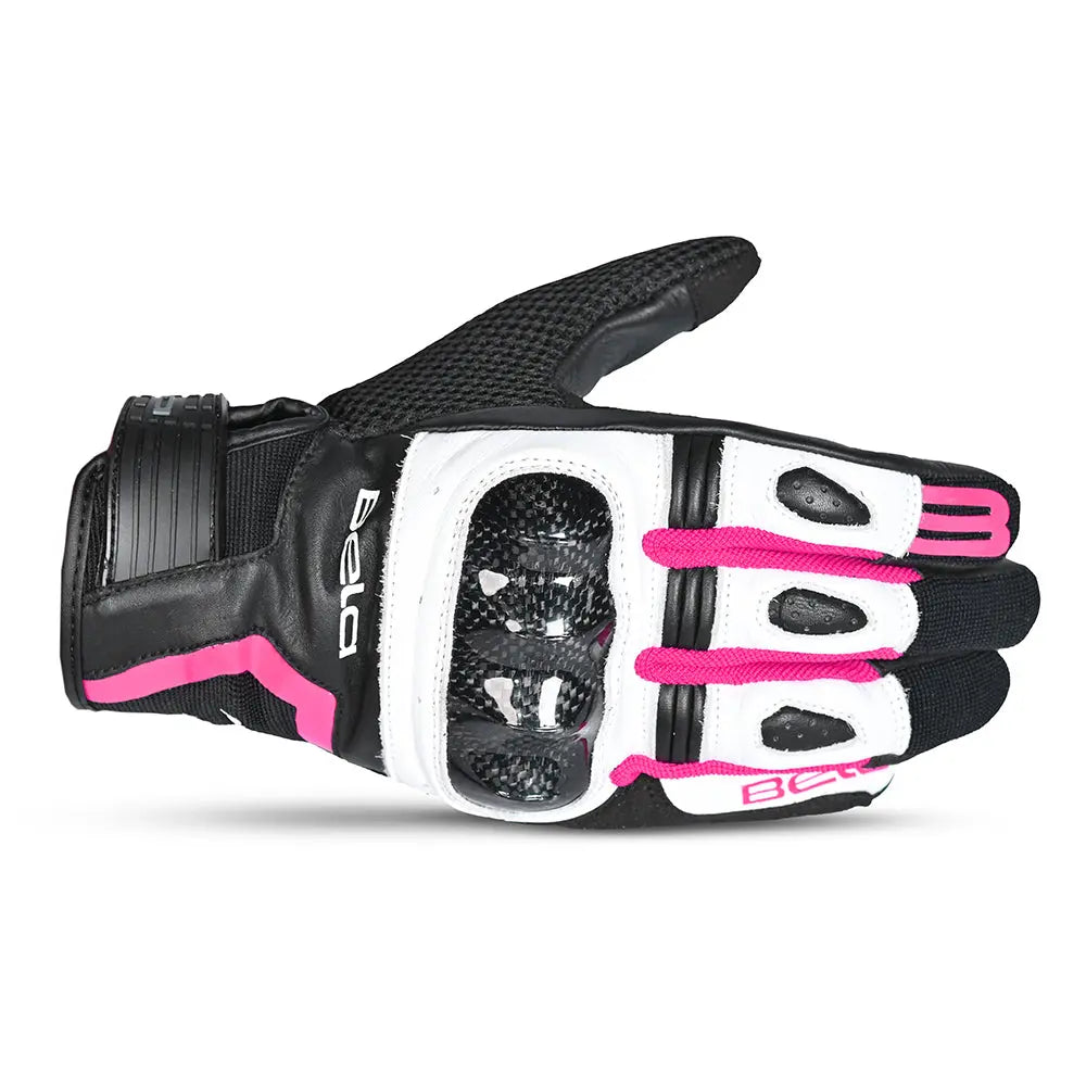Bela Air Flow Donna Guanti moto estivi Nero / Rosa 