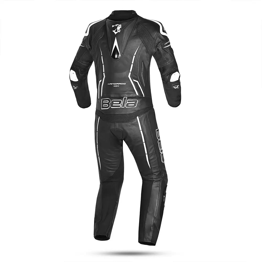 Bela Rocket nero Blanco 2PC Tute in Pelle Di Canguro Mix Uomo back
