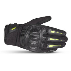 Bela Drift Donna Guanti Moto in Tessuto Nero Giallo 