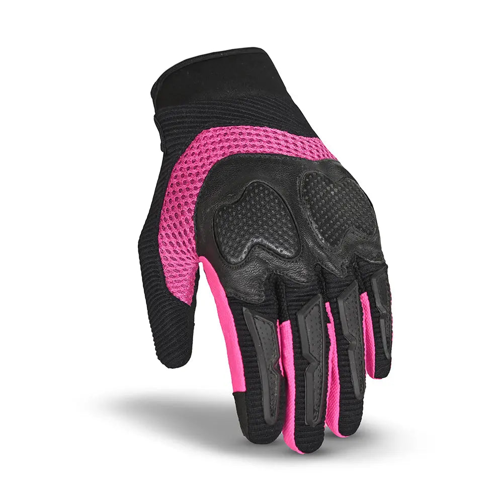 R-Tech Cruiser  Guanti in tessuto Nero/Rosa 