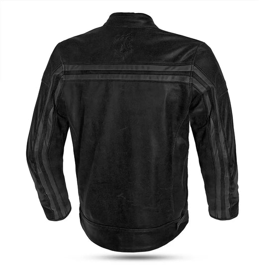 Bela Knight Hawk Giacca da moto in pelle marrone beige back