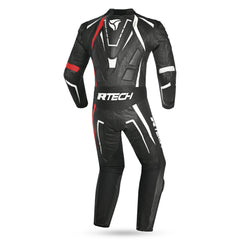 R-TECH DEFENDER GP TUTA MOTO IN PELLE RACING INTERA UOMO NERO/BIANCO/ROSSO 