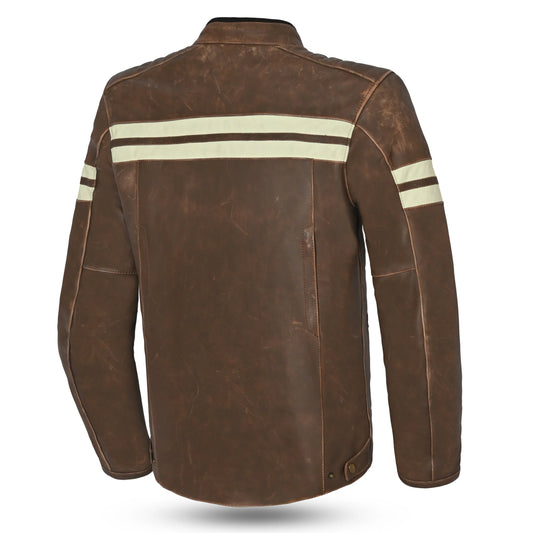 Giacca in pelle BELA Stark 4 stagioni Marrone/Beige back