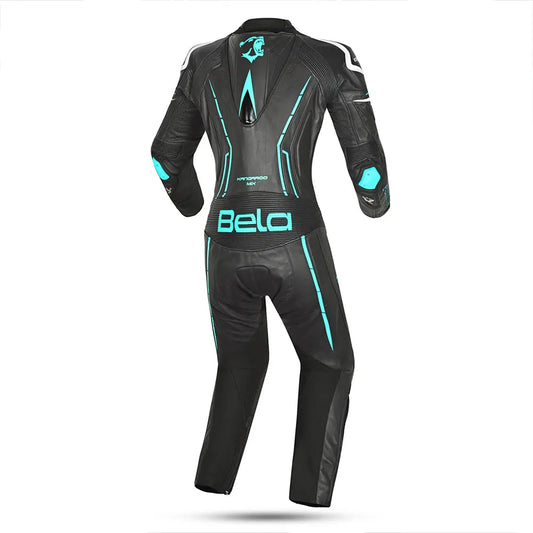 Bela Rocket Nero blu 1PC Tute in Pelle Di Canguro Mix Donna back
