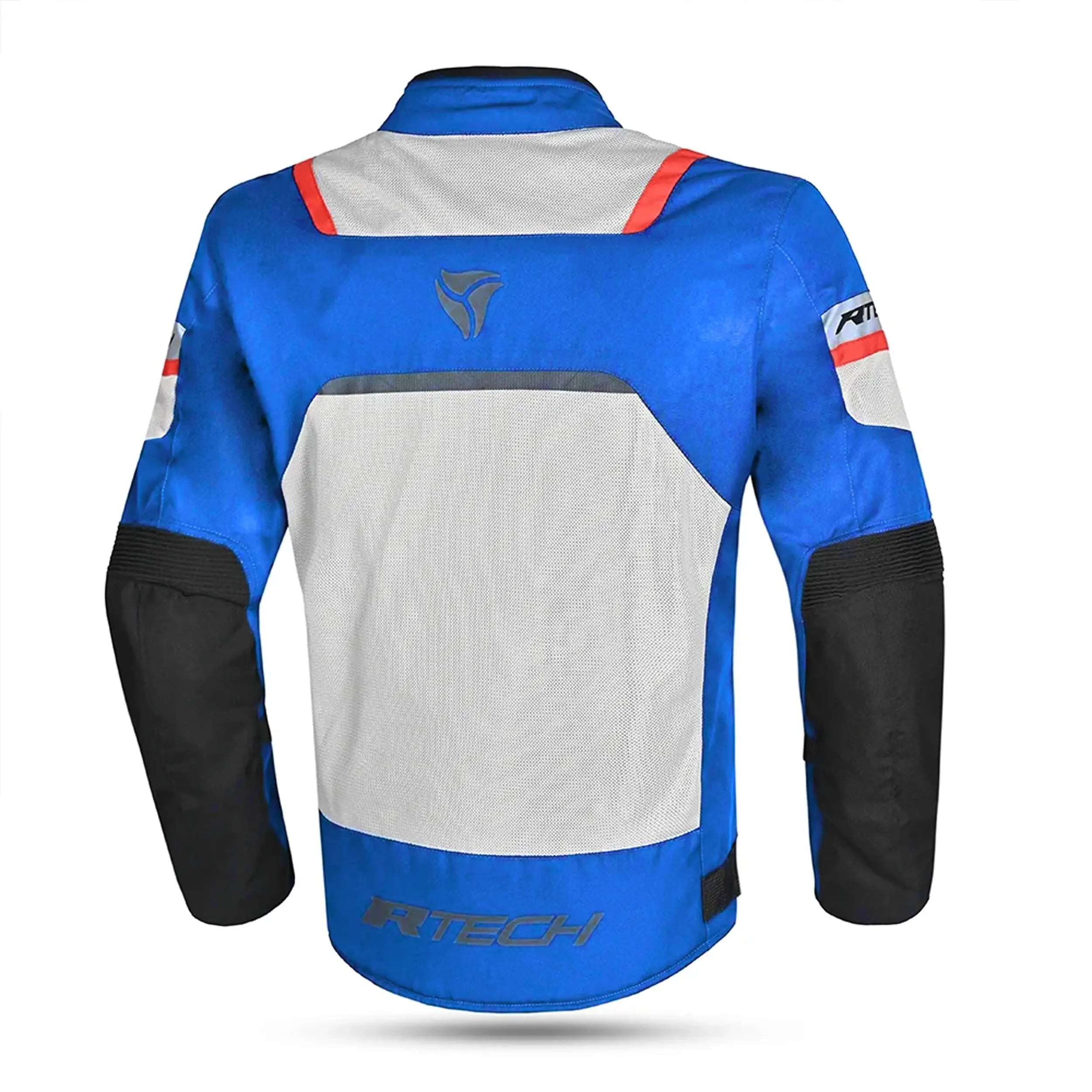 R-Tech Spiral Mesh Giacca moto estiva tessuto Blu ghiaccio Rossa 