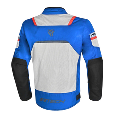 R-Tech Spiral Mesh Giacca moto estiva tessuto Blu ghiaccio Rossa 