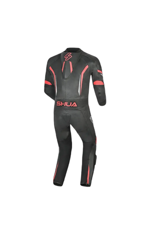 Shua Infinity Nero Rosso1PC Tute da Moto Pelle Uomo 