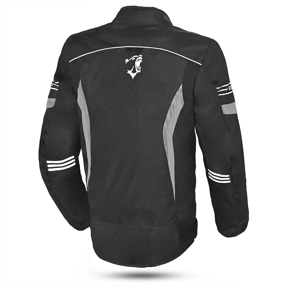 Bela Bradley Grigio Giacca Tessile da Moto back