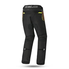 Bela Watson Pantaloni da moto touring Nero/Marrone/Giallo Fluor back