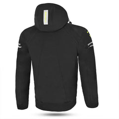 Bela Breeze Giacca softshell per uomo Cappuccio removibile  - Nero/Giallo fluorescente 