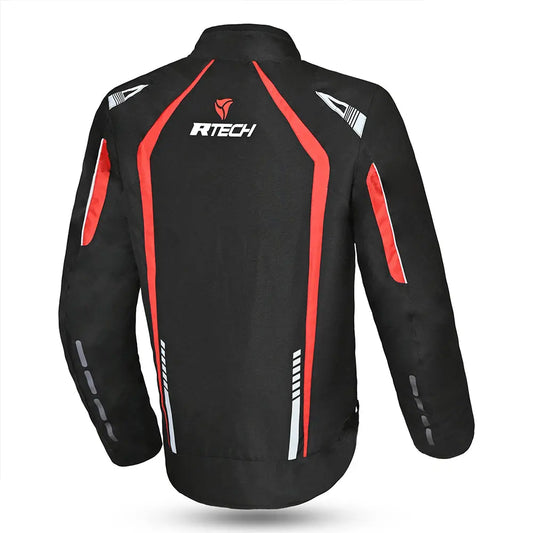 R-Tech Marshal Rosso Giacche Moto Tessile back