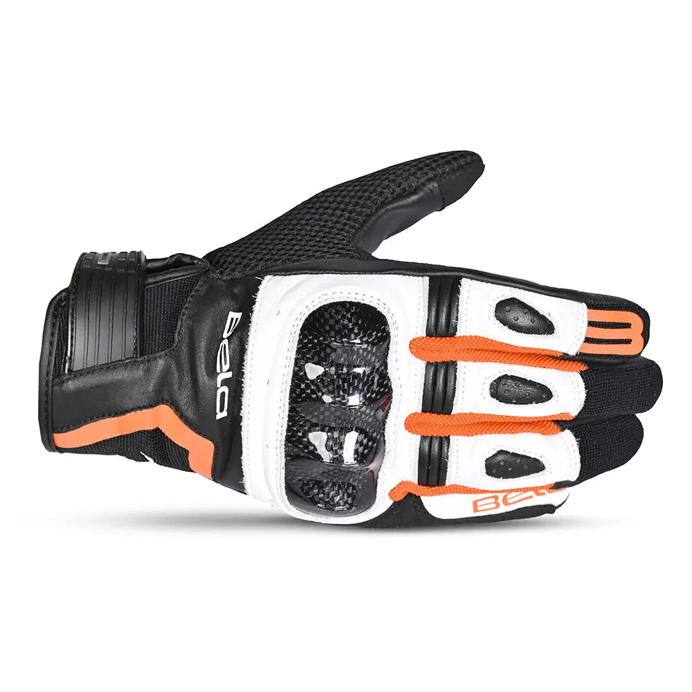 Bela Air Flow Donna Guanti moto estivi Nero / arancia left