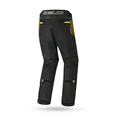 Bela Watson Pantaloni da moto touring Nero/Marrone/Giallo Fluor/Bianco 
