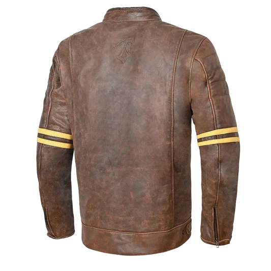 Bela Royal Rider Giacca in pelle vintage marrone/beige – Yamoto.it