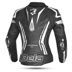 Bela Rocket Nero bianco donna Giacca (Pelle Di Canguro Mix) back