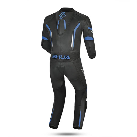 Shua Infinity Nero Blu 1PC Tute da Moto in Pelle Uomo