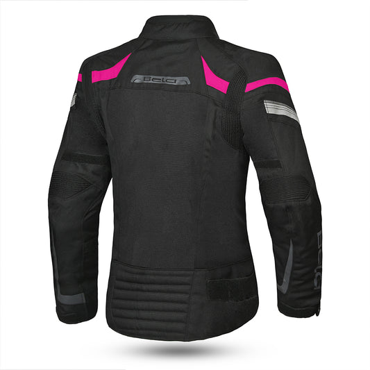 BELA HIGHLAND GIACCA MOTO DONNA NERO ROSA – Yamoto.it