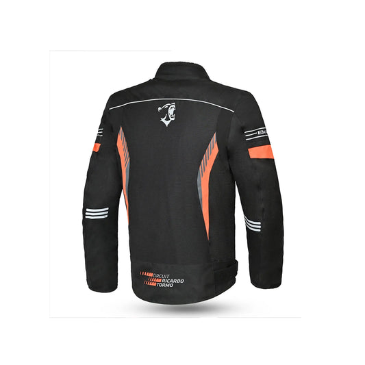 Bela Bradley Nero/Arancione Giacca Tessile da Moto Limited Edition back