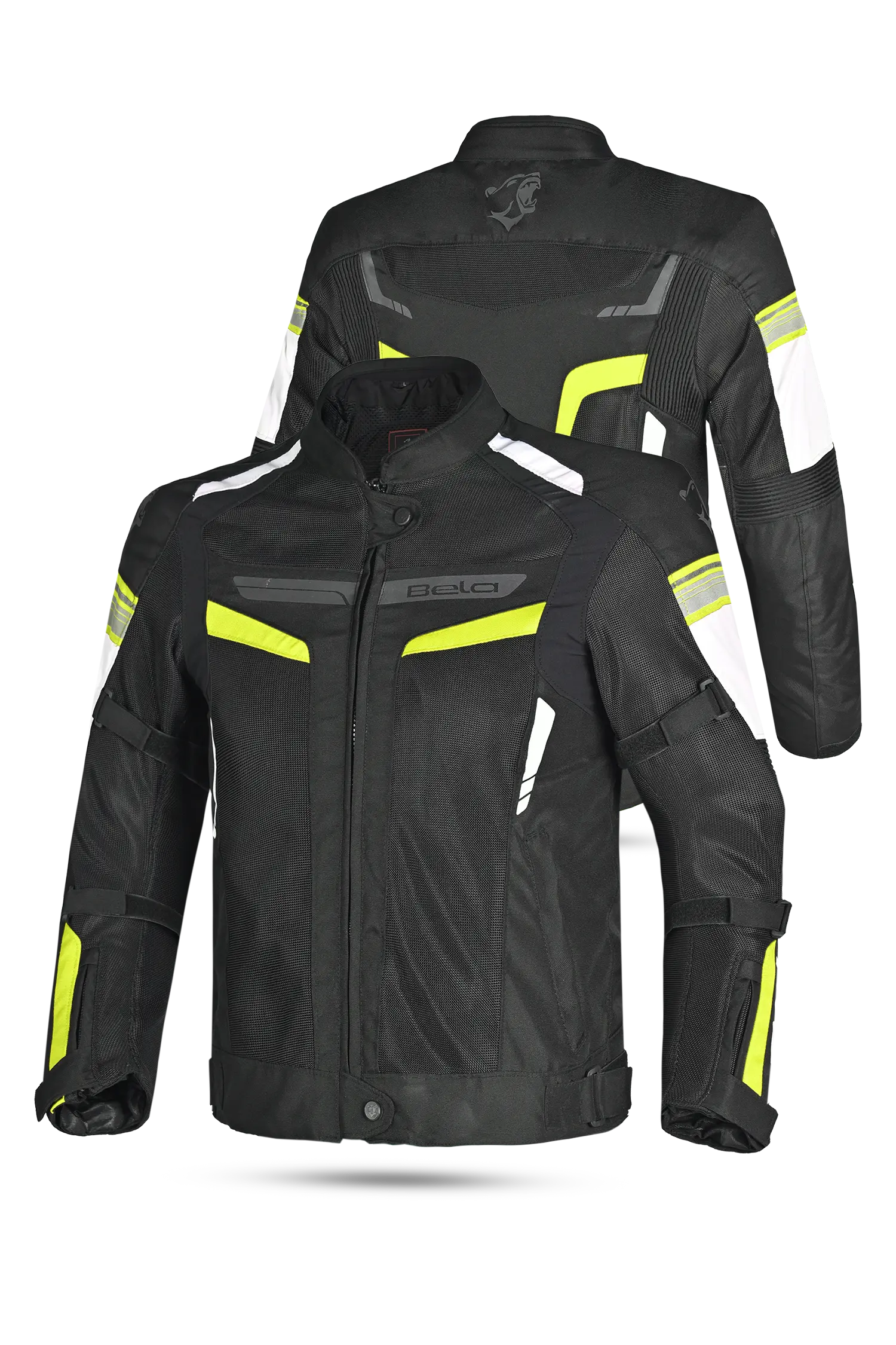 BELA Giacca moto SPRINTER 2 strati Uomo Nero Giallo Flu 