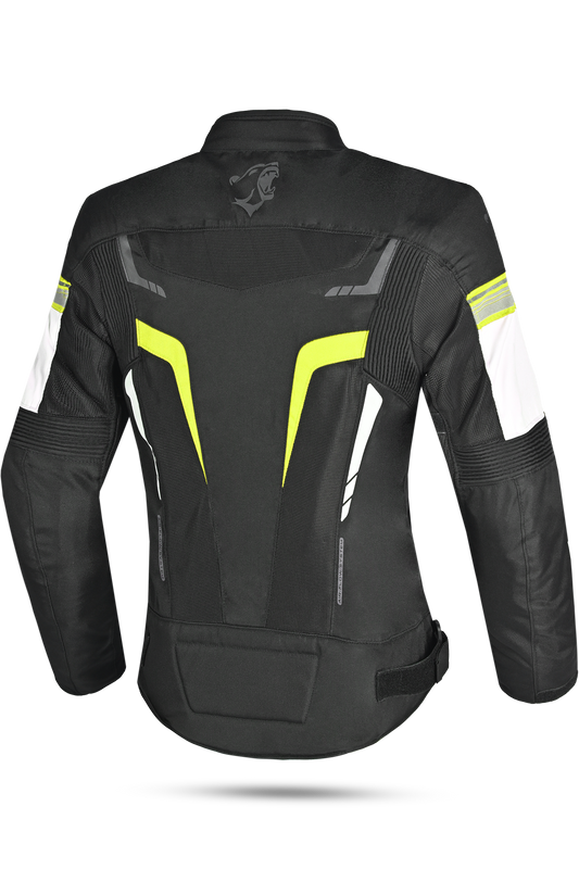 BELA Giacca moto SPRINTER 2 strati Donna Nero Giallo Flu 