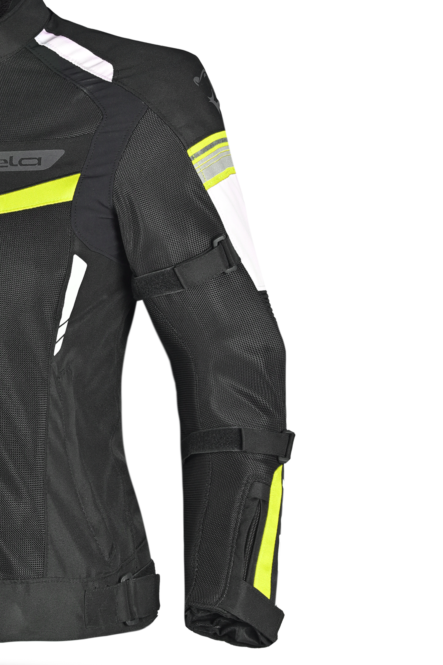 BELA Giacca moto SPRINTER 2 strati Donna Nero Giallo Flu 