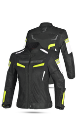 BELA Giacca moto SPRINTER 2 strati Donna Nero Giallo Flu 