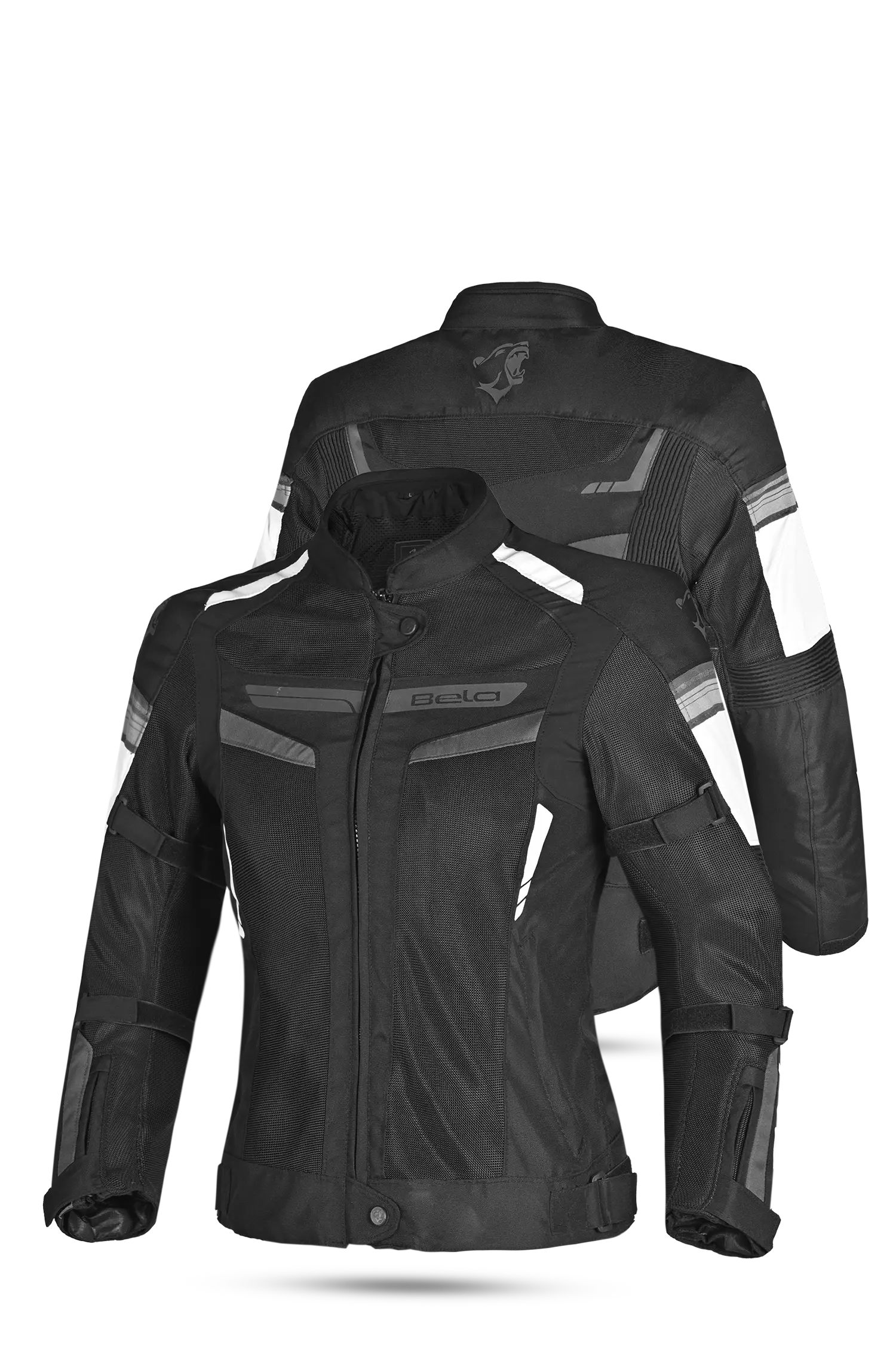 Bela Sprinter Giacca moto per donna Nero/Grigio 